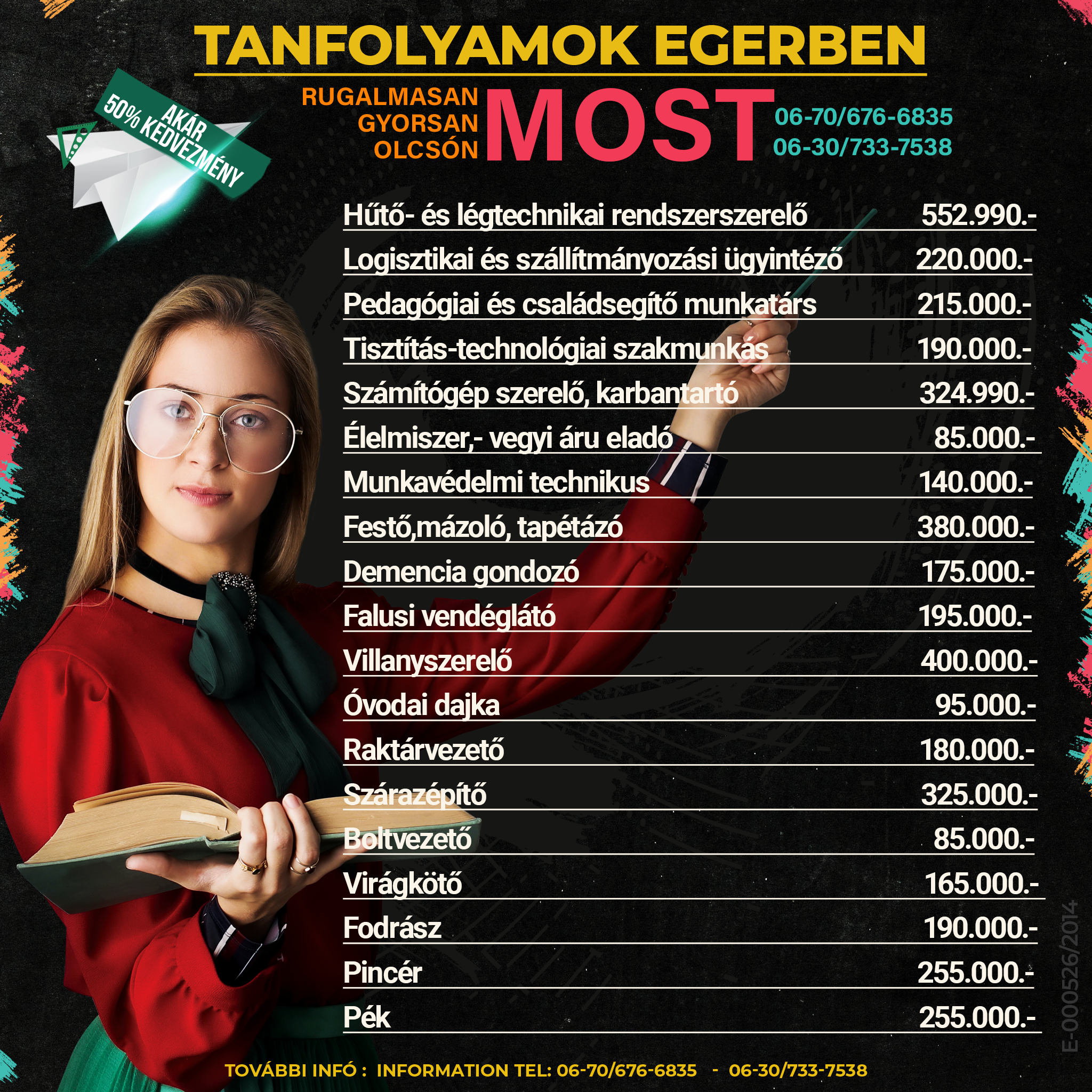 Tanfolyamok Egerben